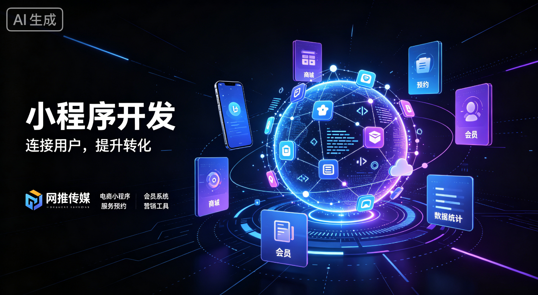 网推传媒开发的小程序界面案例展示